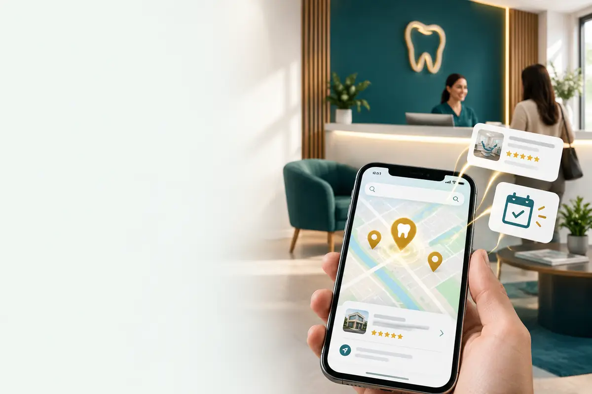 Dental marketing: a patient finding a dental practice on Google Maps