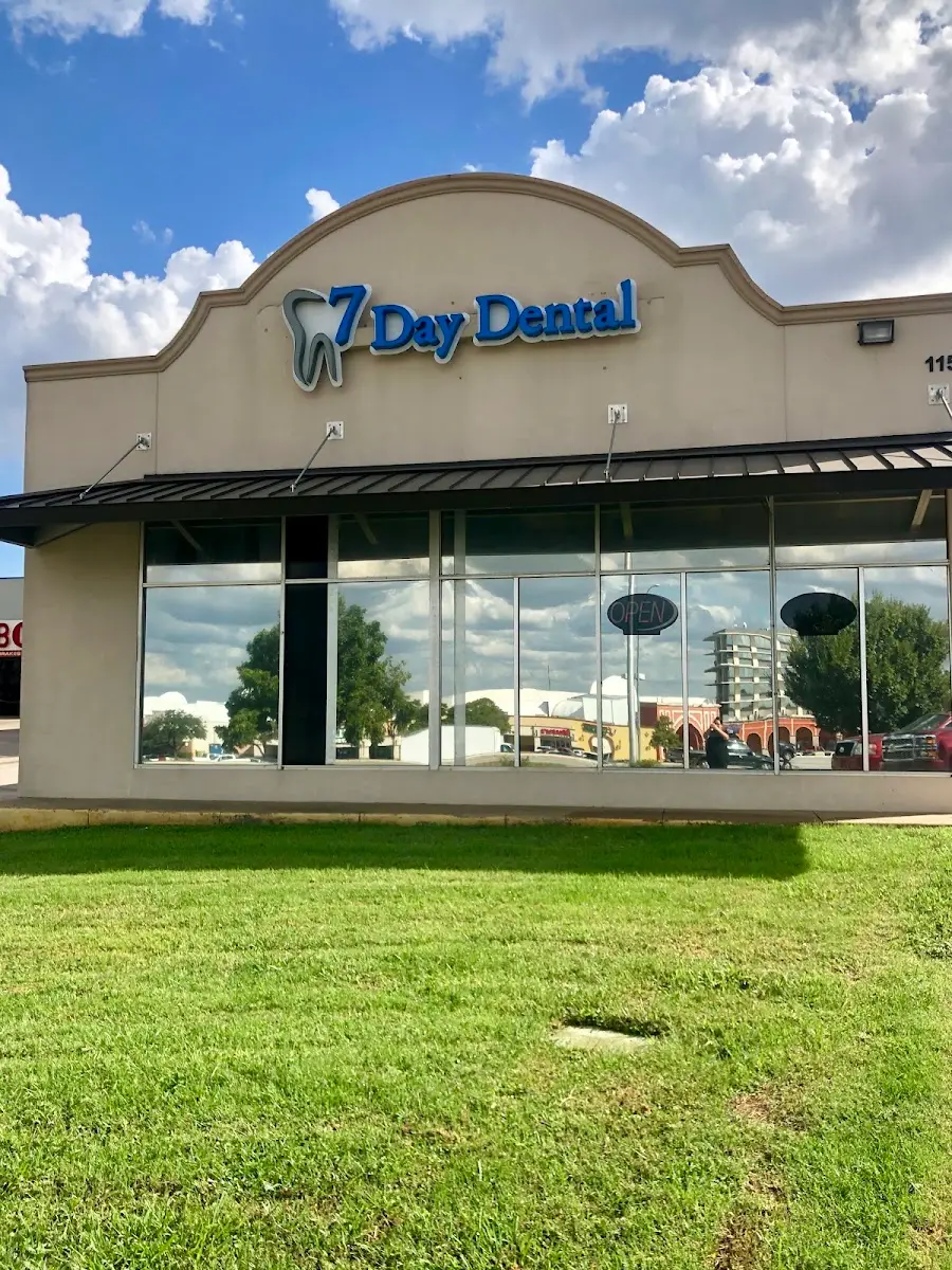 Front entrance of 7 Day Dental, Near Southside, Fort Worth