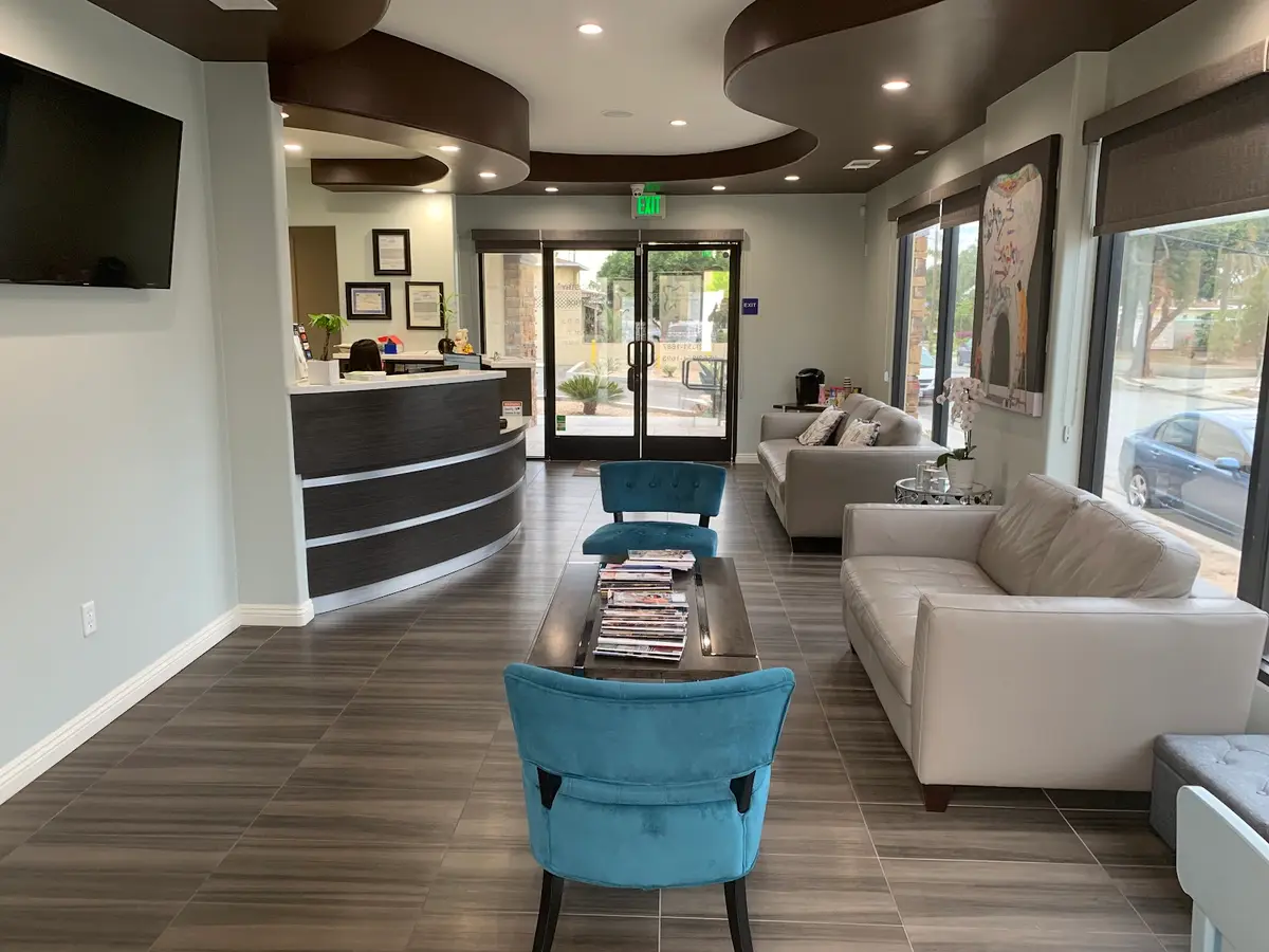 Reception at Amador Dental center, Whittier, Whittier
