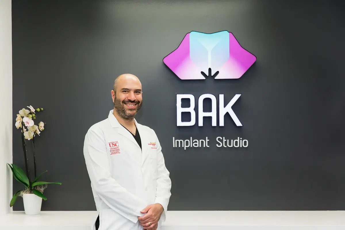 Front entrance of BAK Implant Studio-Dr. Neema Bak, DDS, MS, PhD, Tarzana, Tarzana