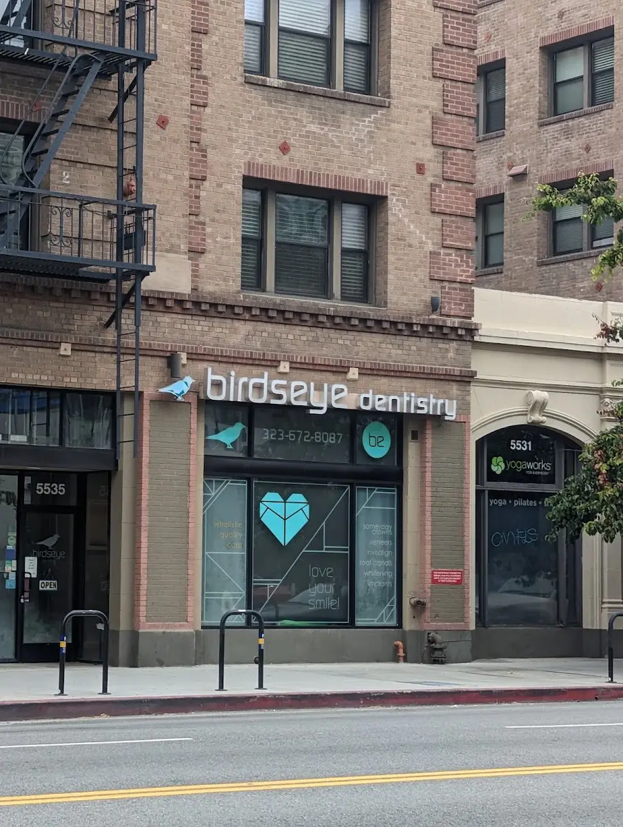 Front entrance of Birdseye Dentistry, Hollywood, Los Angeles