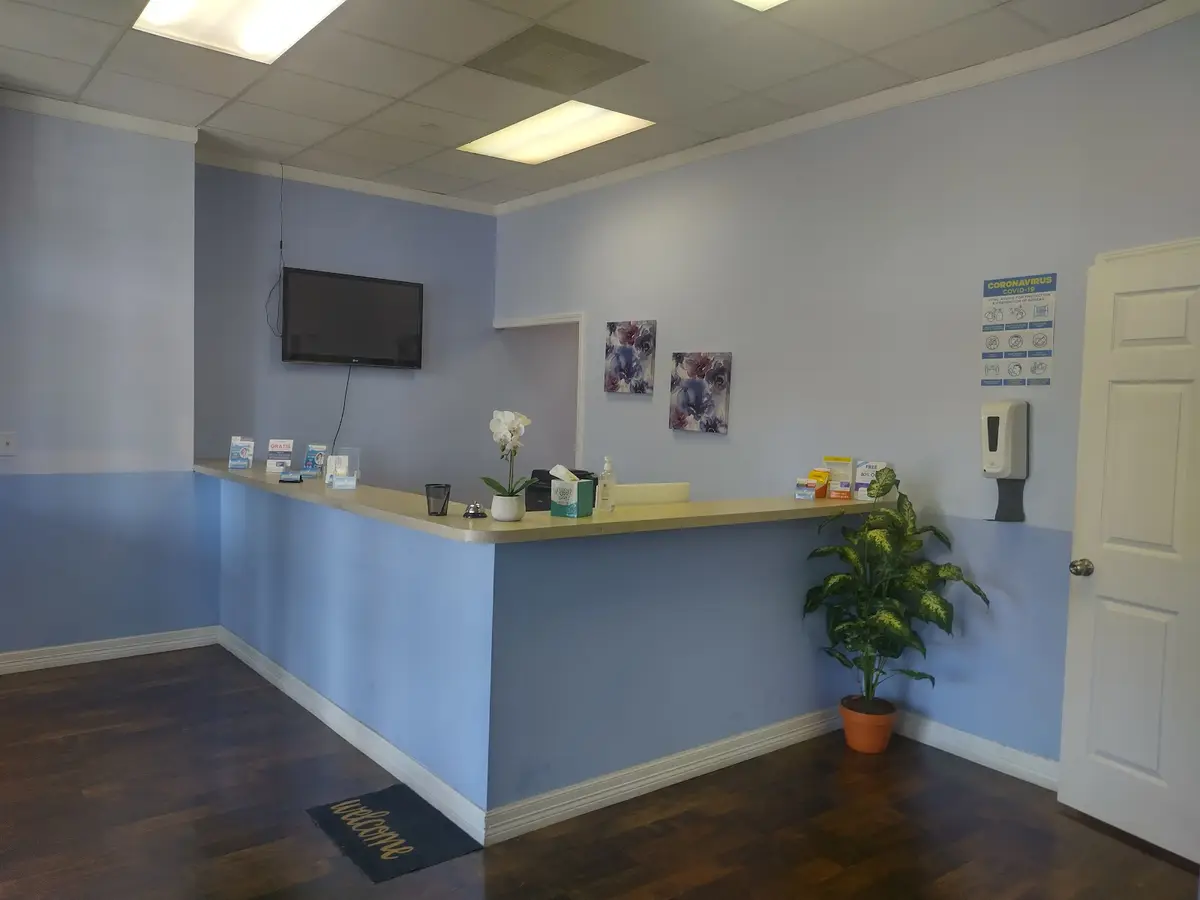 Chairside at Clinica Familia Hispana, Oak Forest, Houston