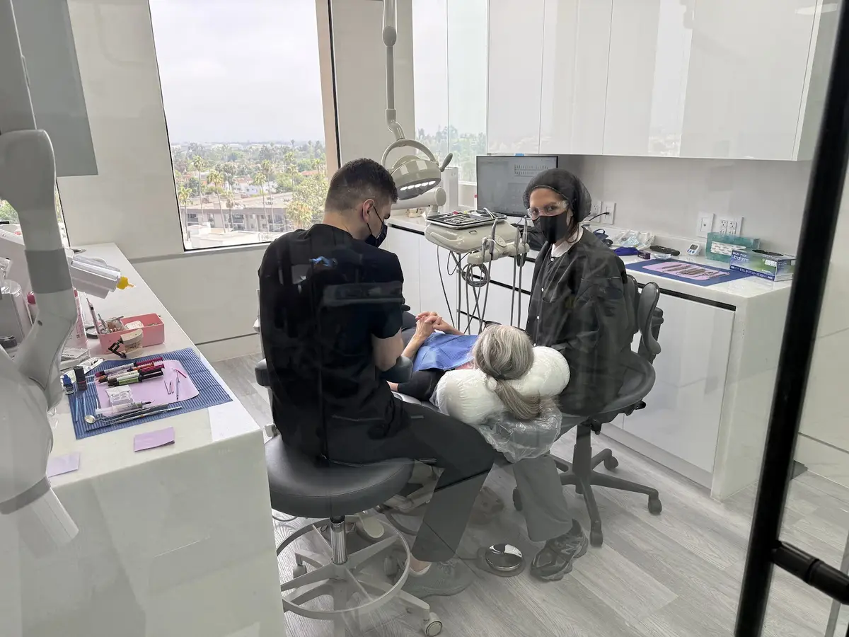 Waiting area at Dental Care of Brentwood, Brentwood, Los Angeles
