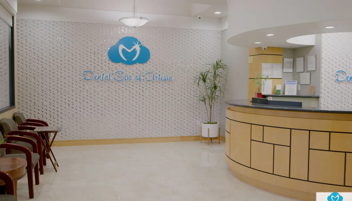 Waiting area at Dental Spa of Artesia Implant Surgery Center, Artesia, Artesia