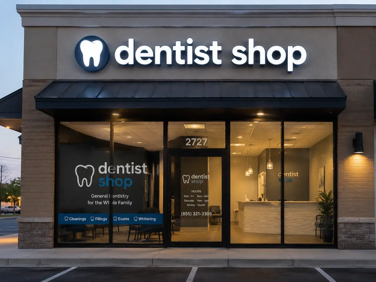 Treatment room at dentist shop, Braeswood, Houston