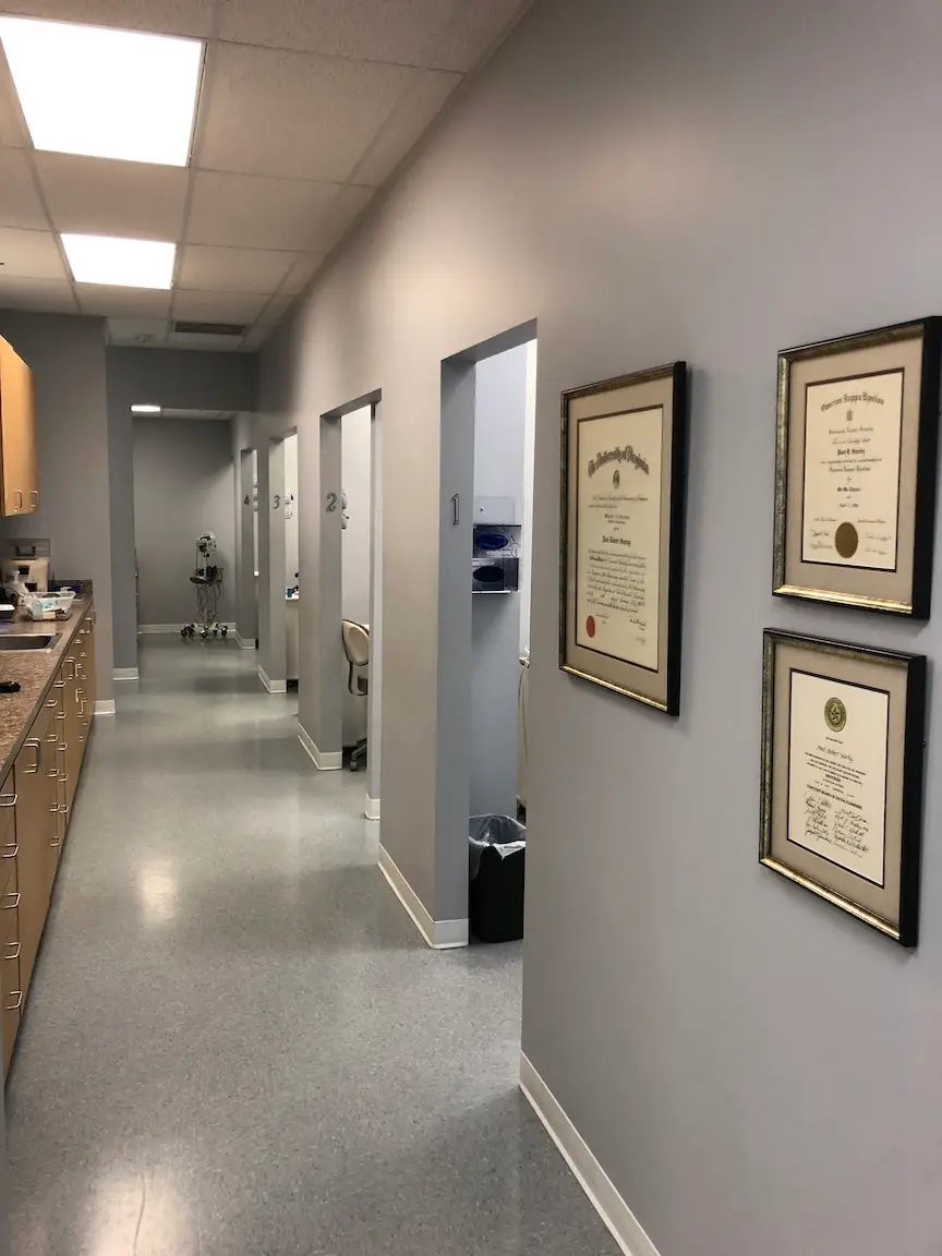 Chairside at Dr. Paul R. Searby, the Elder Dentist, Willowbrook, Houston