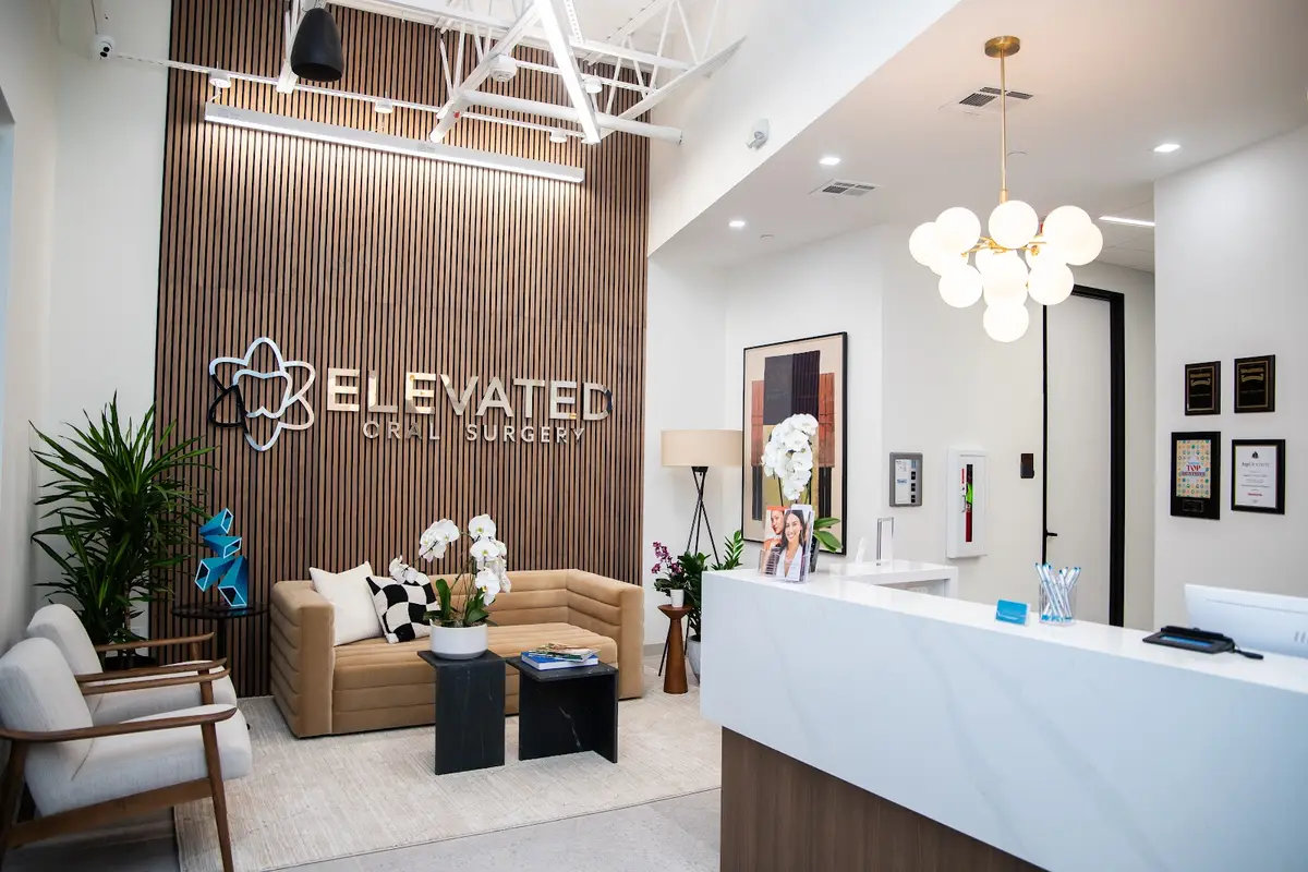 Waiting area at Elevated Oral Surgery, Memorial, Houston
