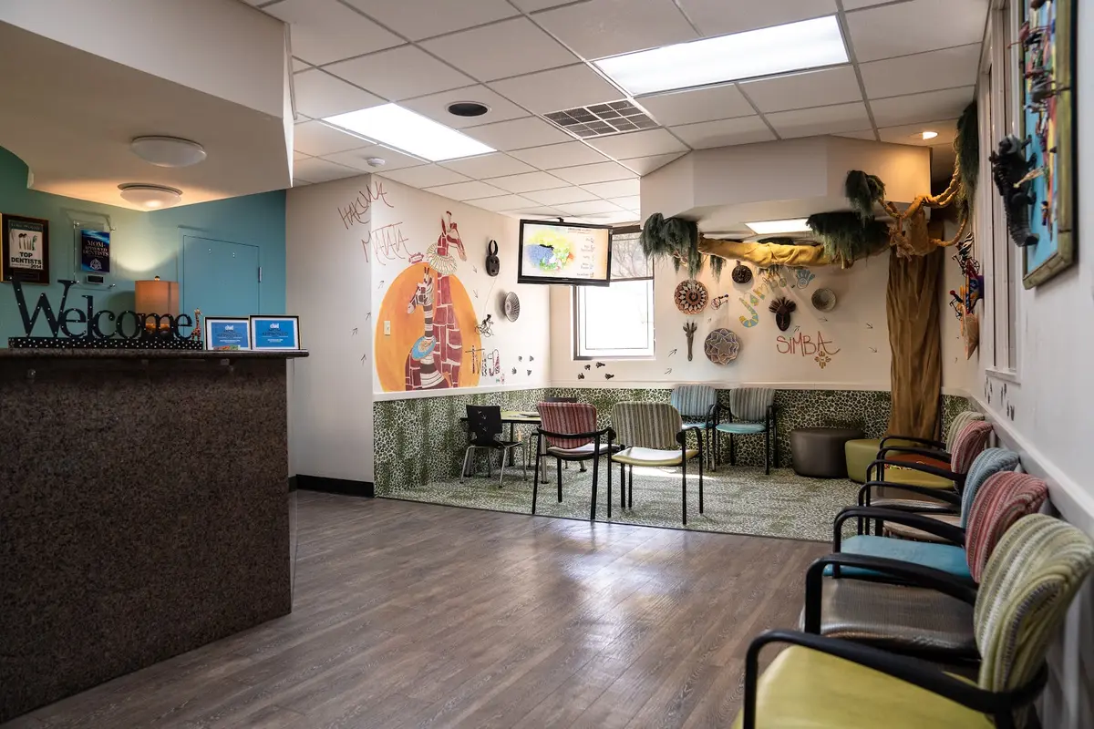 Waiting area at Legacy Pediatric & Adolescent Dentistry, Ridglea, Fort Worth