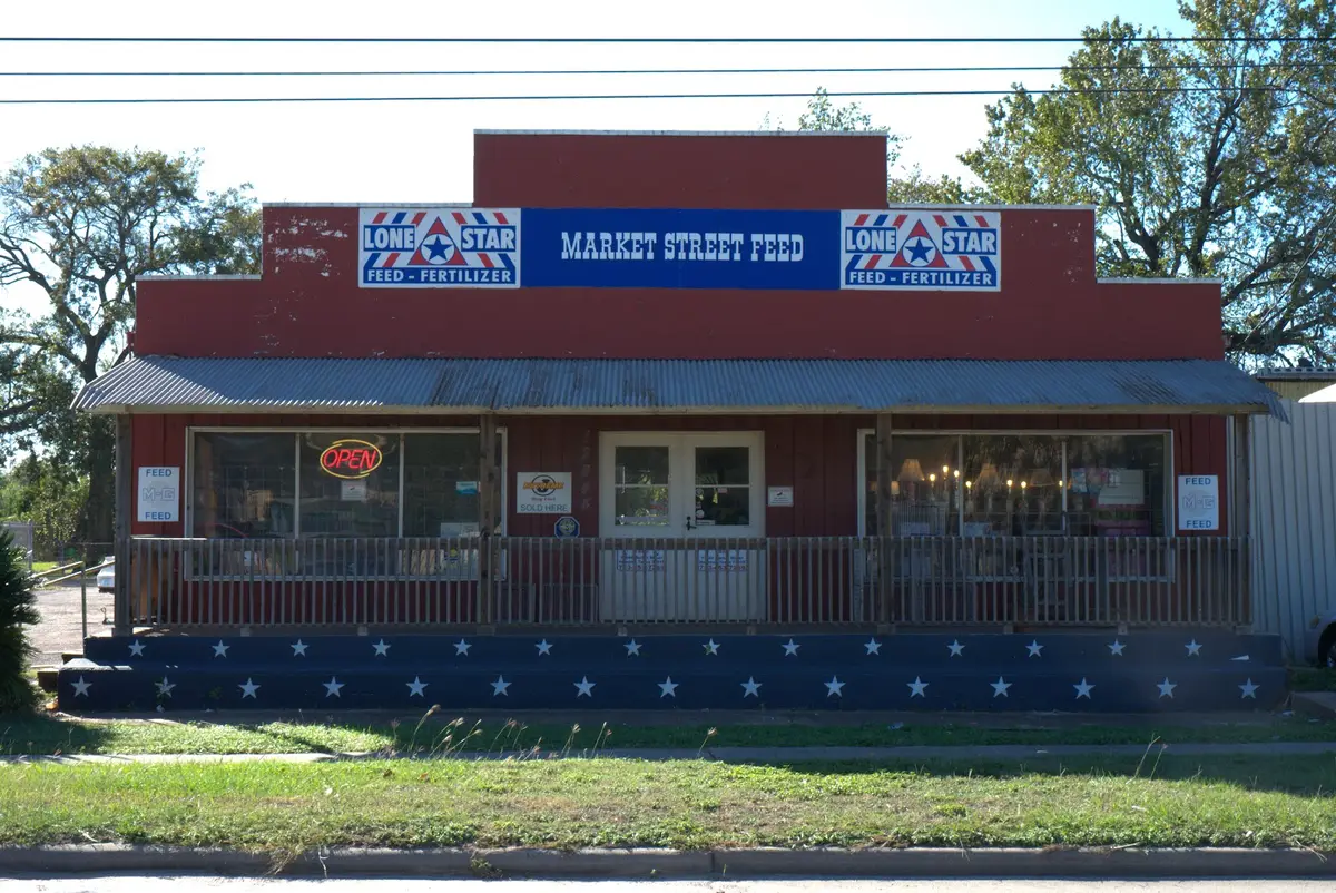 Waiting area at Market Street Feed, Northeast Houston, Houston