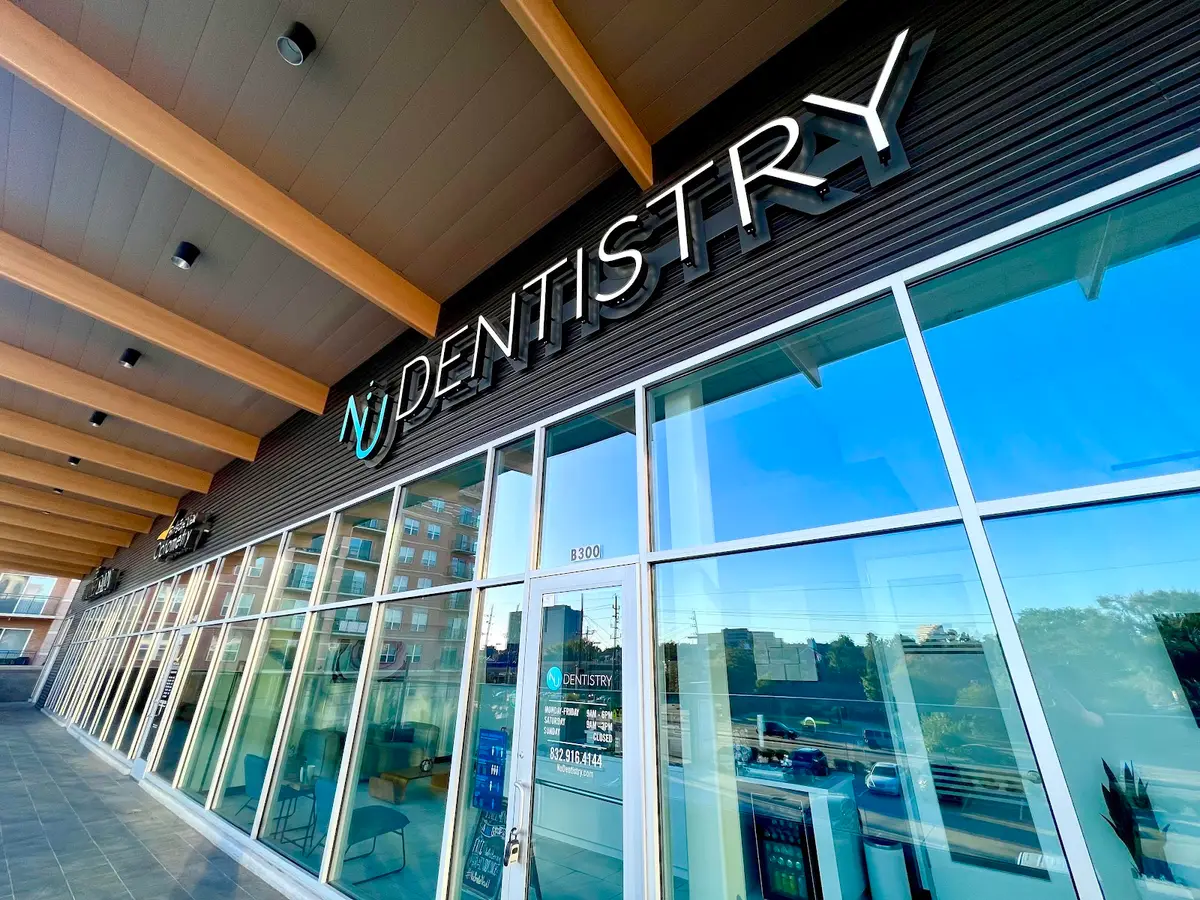 Front entrance of Nu Dentistry, Mid West, Houston