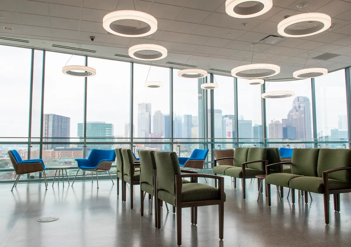 Waiting area at Oral and Maxillofacial Surgery, Deep Ellum, Dallas