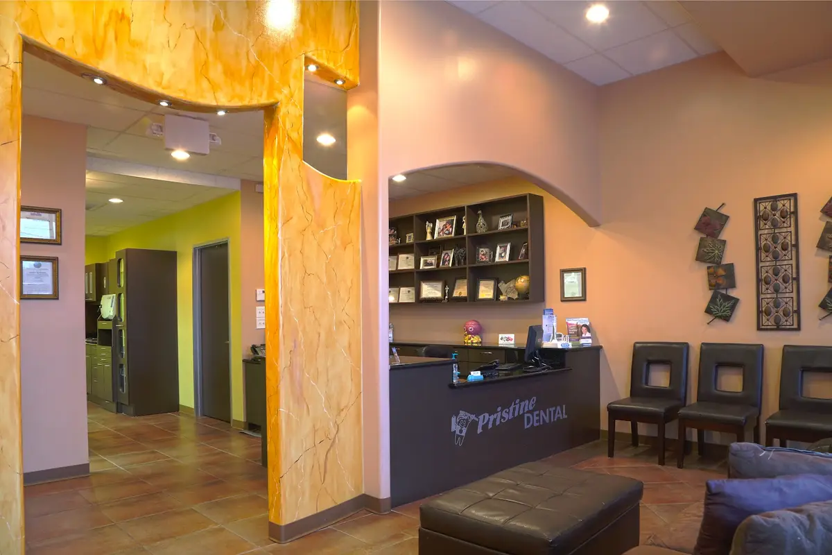 Waiting area at Pristine Dental, Braeswood, Houston
