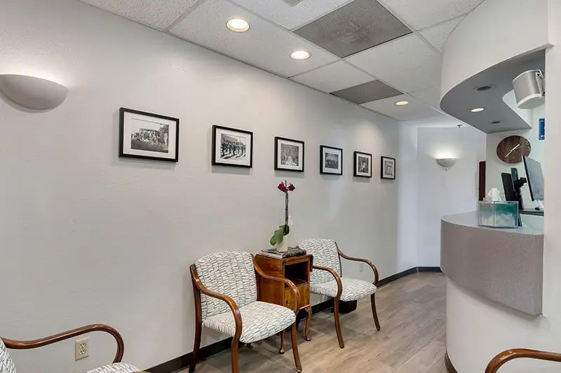 Waiting area at Santa Monica Dental Studio, Santa Monica, Los Angeles