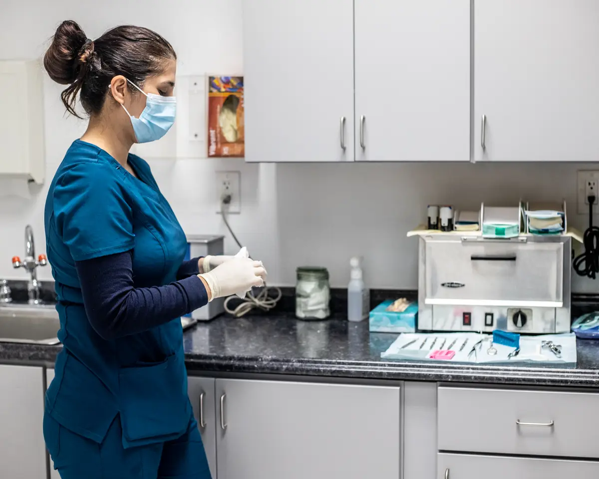 Treatment room at Sherman Plaza Family Dental & Orthodontics, Winnetka, Winnetka