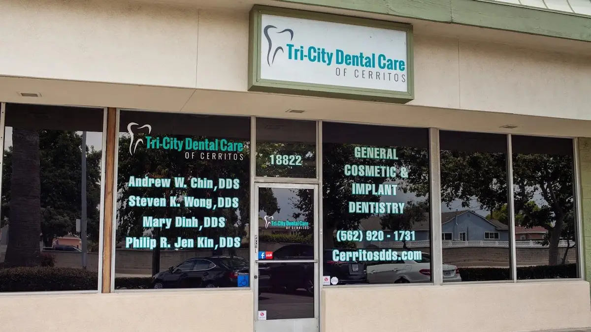 Front entrance of Tri City Dental Care of Cerritos, Cerritos, Cerritos