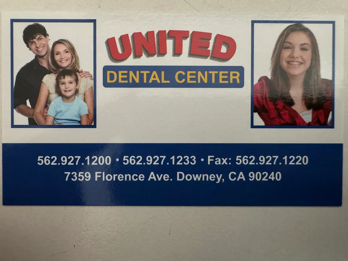 Front entrance of United Dental Center, Downey, Downey