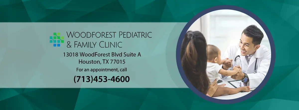 Front entrance of Woodforest Pediatric & Family Clinic, Northeast Houston, Houston